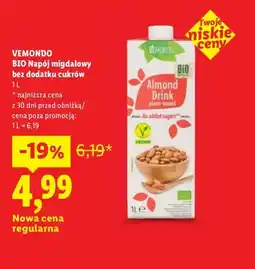 Lidl Napój migdałowy bez dodatku cukrów Vemondo oferta