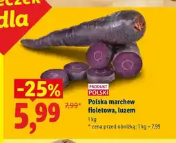Lidl Marchew fioletowa polska luzem oferta