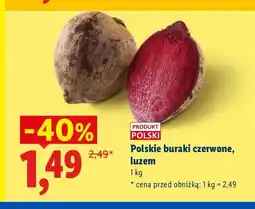 Lidl Buraki czerwone polskie luzem oferta