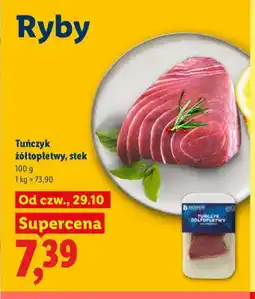 Lidl Tuńczyk żółtopłetwy stek Seamor oferta