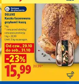 Lidl Kaczka faszerowana grzybami i kaszą Deluxe oferta