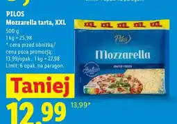 Lidl Ser mozzarella tarta XXL Pilos oferta