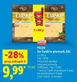 Lidl Ser Carski w plastrach XXL 2-pak Pilos oferta