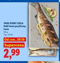 Lidl Dziki łosoś pacyficzny tusza Targ Rybny Lidla oferta