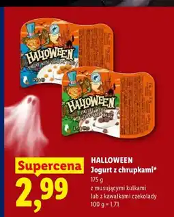 Lidl Jogurt z chrupkami z musującymi kulkami Halloween oferta