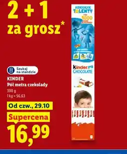 Lidl Pół metra czekolady Kinder oferta