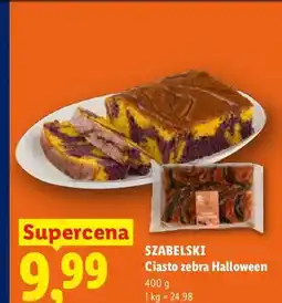 Lidl Ciasto zebra Halloween Szabelski oferta