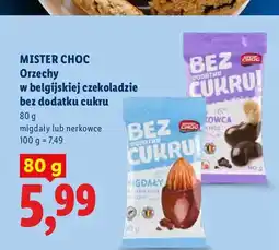 Lidl Orzechy w belgijskiej czekoladzie migdały bez dodatku cukru Mister Choc oferta