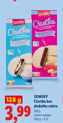 Lidl Ciastka bez dodatku cukru Sondey oferta