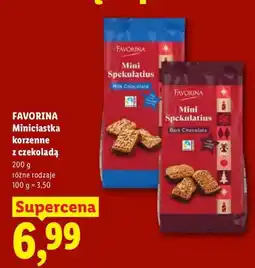 Lidl Miniciastka korzenne z mleczną czekoladą Favorina oferta