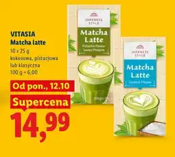 Lidl Matcha latte kokosowa Vitasia oferta