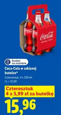 Lidl Napój gazowany Coca-Cola w szklanej butelce 4-pak oferta