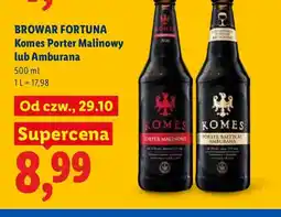Lidl Piwo Komes Porter Malinowy oferta