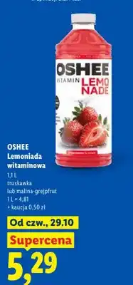 Lidl Lemoniada witaminowa truskawka Oshee oferta