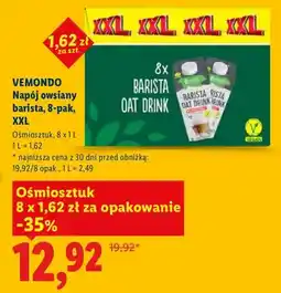 Lidl Napój owsiany barista 8-pak XXL Vemondo oferta