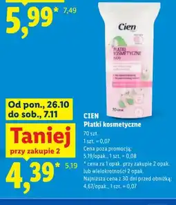 Lidl Płatki kosmetyczne Cien oferta