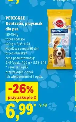 Lidl Przysmak dla psa Dentastix Pedigree oferta