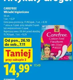 Lidl Wkładki higieniczne Carefree oferta