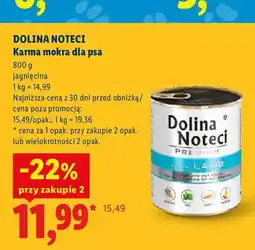 Lidl Karma mokra dla psa jagnięcina Dolina Noteci oferta