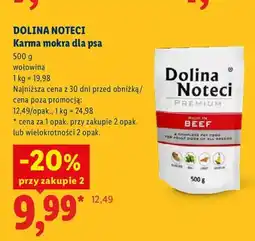 Lidl Karma mokra dla psa wołowina Dolina Noteci oferta