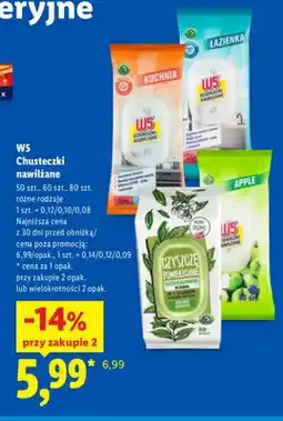 Lidl Chusteczki nawilżane W5 oferta