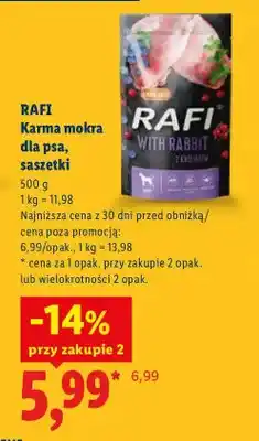 Lidl Karma mokra dla psa saszetki Rafi oferta
