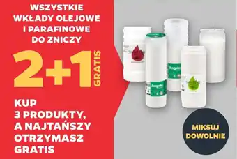 Wkłady olejowe i parafinowe do zniczy