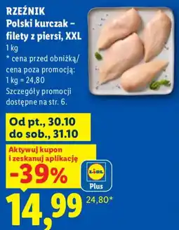 Lidl Rzeźnik Polski kurczak - filety z piersi, XXL oferta