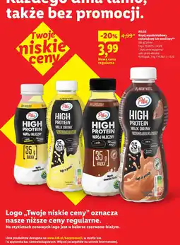 Lidl Pilos Napój wysokobiałkowy czekoladowy lub waniliowy oferta