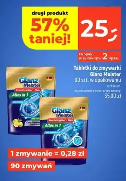 Dealz Tabletki do zmywarki Glanz Meister oferta