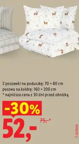 Lidl Poszewka na poduszkę i poszwa na kołdrę oferta