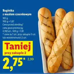 Lidl Bagietka z masłem czosnkowym oferta