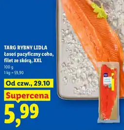 Lidl Łosoś pacyficzny coho, filet ze skórą, XXL oferta