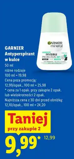 Lidl Garnier Antyperspirant w kulce oferta