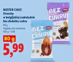 Lidl Mister Choc Orzechy w belgijskiej czekoladzie bez dodatku cukru oferta