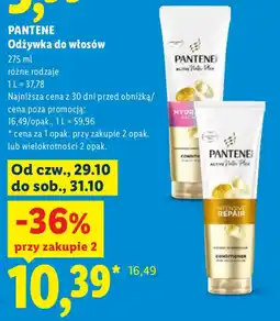 Lidl Pantene odżywka do włosów oferta
