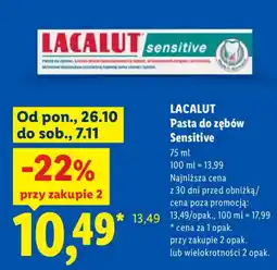 Lidl LACALUT Pasta do zębów Sensitive oferta