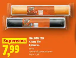 Lidl Halloween ciasto filo kolorowe oferta