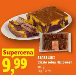 Lidl SZABELESKI Ciasto zebra Halloween oferta