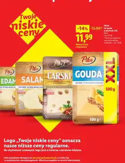 Lidl Pilos ser gouda w plastrach Xxl oferta