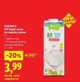 Lidl Vemondo bio napój sojowy bez dodatku cukrów oferta