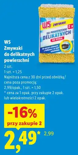 Lidl W5 Zmywaki do delikatnych powierzchni oferta