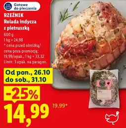 Lidl Rzeźnik Rolada indyczna z pietruszką oferta