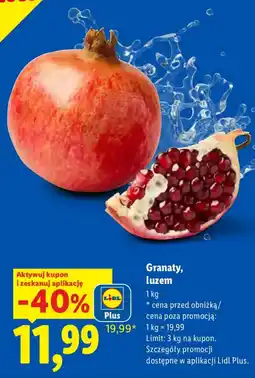 Lidl Granaty, luzem oferta