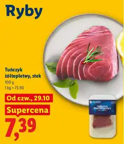 Lidl Tuńczyk żółtopłetwy, stek oferta