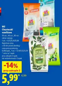 Lidl W5 Chusteczki nawilżane oferta