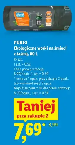 Lidl Ekologiczne worki na śmieci z taśmą oferta