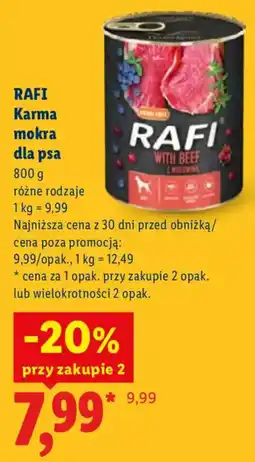 Lidl Karma mokra dla psa RAFI oferta