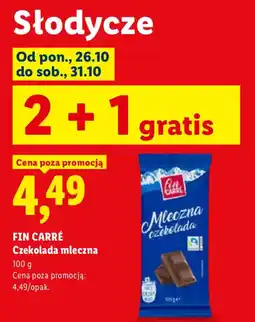 Lidl FIN CARRÉ Czekolada mleczna oferta