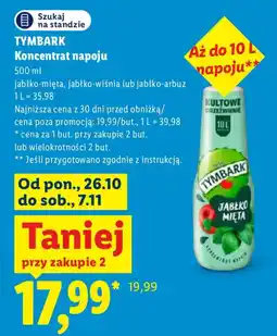 Lidl Koncentrat napoju Tymbark Jabłko Mięta oferta